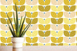 Load image into Gallery viewer, Mid-century modern retro vintage floral peel and stick wallpaper