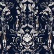 Load image into Gallery viewer, Victorian fairytale woodland dark floral peel and stick wallpaper