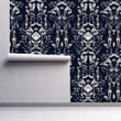 Load image into Gallery viewer, Victorian fairytale woodland dark floral peel and stick wallpaper