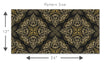 Load image into Gallery viewer, Art Deco Victorian black and gold damask peel and stick wallpaper
