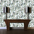 Load image into Gallery viewer, Blue Victorian bird chinoiserie botanical fabric blend peel and stick wallpaper