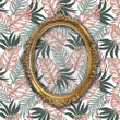 Load image into Gallery viewer, Tropical palm leaves pastel Mid-century modern peel and stick wallpaper