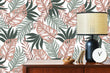Load image into Gallery viewer, Tropical palm leaves pastel Mid-century modern peel and stick wallpaper
