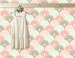 Load image into Gallery viewer, Girl room geometric pink and purple floral peel and stick wallpaper