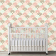 Load image into Gallery viewer, Girl room geometric pink and purple floral peel and stick wallpaper