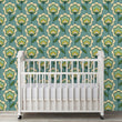 Load image into Gallery viewer, Mid-century modern vintage retro floral peel and stick wallpaper
