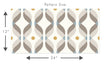 Load image into Gallery viewer, Mid-century modern vintage geometric grey and orange peel and stick wallpaper