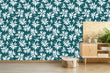 Load image into Gallery viewer, Blue dark floral peel and stick wallpaper