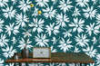 Load image into Gallery viewer, Blue dark floral peel and stick wallpaper