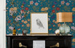 Load image into Gallery viewer, Butterfly antique dark floral garden peel and stick wallpaper
