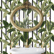 Load image into Gallery viewer, Palm Wallpaper, Retro Wallpaper, Tropical Wallpaper, Mid Century Wallpaper, Leaves Wallpaper, Peel and Stick Wallpaper, Fabric Wallpaper