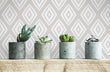 Load image into Gallery viewer, Boho tribal geometric grey peel and stick wallpaper