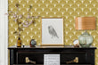Load image into Gallery viewer, 1920s art deco geometric gold peel and stick wallpaper
