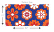 Load image into Gallery viewer, Vintage Mid-century modern blue and orange floral peel and stick wallpaper