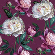 Load image into Gallery viewer, Purple Victorian antique botanical dark floral peel and stick wallpaper