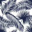 Load image into Gallery viewer, Blue vintage Mid-century modern palm tropical peel and stick wallpaper