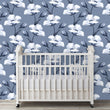 Load image into Gallery viewer, Antique Victorian blue floral peel and stick wallpaper