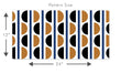 Load image into Gallery viewer, Vintage retro Mid-century modern geometric peel and stick wallpaper