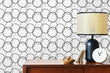 Load image into Gallery viewer, Grey geometric polka-dot peel and stick wallpaper