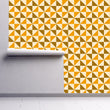 Load image into Gallery viewer, 60's vintage retro Mid-century modern geometric orange peel and stick wallpaper