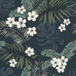 Load image into Gallery viewer, Vintage Mid-century Modern floral palm tropical peel and stick wallpaper