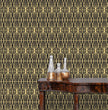 Load image into Gallery viewer, Antique art deco black and gold peel and stick wallpaper