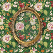 Load image into Gallery viewer, Antique Victorian botanical floral green peel and stick wallpaper