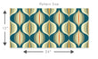 Load image into Gallery viewer, Mid-century modern vintage retro blue geometric peel and stick wallpaper