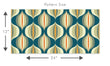 Load image into Gallery viewer, Mid-century modern vintage retro blue geometric peel and stick wallpaper