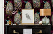 Load image into Gallery viewer, Antique Chinoiserie peacock purple peel and stick wallpaper