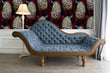 Load image into Gallery viewer, Antique Chinoiserie peacock purple peel and stick wallpaper