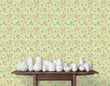 Load image into Gallery viewer, Antique vintage pink and green floral peel and stick wallpaper