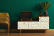 Load image into Gallery viewer, Vintage retro Mid-century modern starburst peel and stick wallpaper