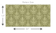 Load image into Gallery viewer, Antique Victorian green damask peel and stick wallpaper
