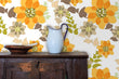 Load image into Gallery viewer, Antique vintage yellow floral botanical peel and stick wallpaper