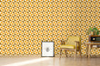 Load image into Gallery viewer, 60's vintage retro Mid-century modern geometric orange peel and stick wallpaper