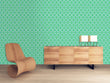 Load image into Gallery viewer, Vintage retro Mid century modern blue and yellow starburst peel and stick wallpaper