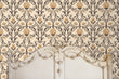 Load image into Gallery viewer, Antique Victorian pink damask floral peel and stick wallpaper