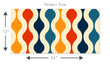 Load image into Gallery viewer, Retro vintage colorful geometric fabric peel and stick wallpaper