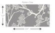 Load image into Gallery viewer, Grey botanical Asian chinoiserie fabric peel and stick wallpaper