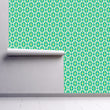Load image into Gallery viewer, Vintage retro Mid century modern blue and yellow starburst peel and stick wallpaper