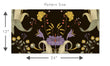 Load image into Gallery viewer, Black and purple Victorian Chinoiserie dark floral fabric peel and stick wallpaper