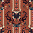 Load image into Gallery viewer, Victorian mauve floral fabric peel and stick wallpaper