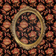 Load image into Gallery viewer, Antique Victorian dark floral pink and black fabric peel and stick wallpaper