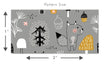Load image into Gallery viewer, Grey woodland animals fabric peel and stick wallpaper