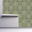 Load image into Gallery viewer, Victorian grey damask fabric peel and stick wallpaper