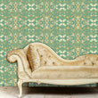 Load image into Gallery viewer, Antique Victorian floral fabric peel and stick wallpaper