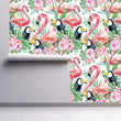 Load image into Gallery viewer, Clarendon Gardens Tropical Flamingo Peel and Stick Wallpaper
