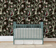 Load image into Gallery viewer, Chinoiserie dark floral botanical fabric peel and stick wallpaper
