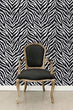 Load image into Gallery viewer, Eclectic black and white zebra peel and stick wallpaper